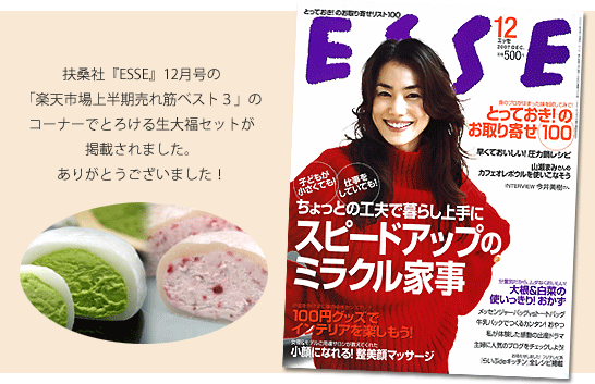 扶桑社「ESSE」 2007年12月号